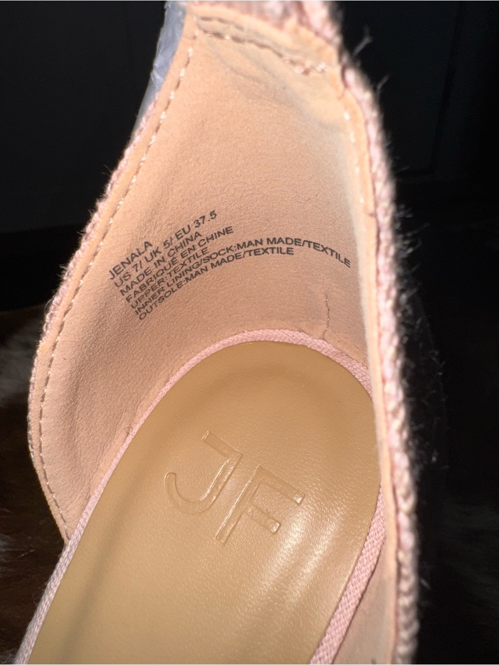 Women’s Pink Espadrille Wedge Sandals Size 7 - Picture 3 of 4